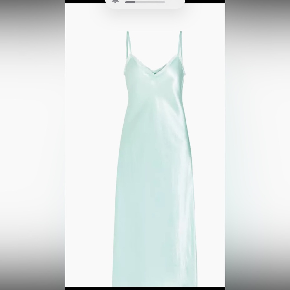 Elegant Aqua Satin dress.Lined and super comfy.
